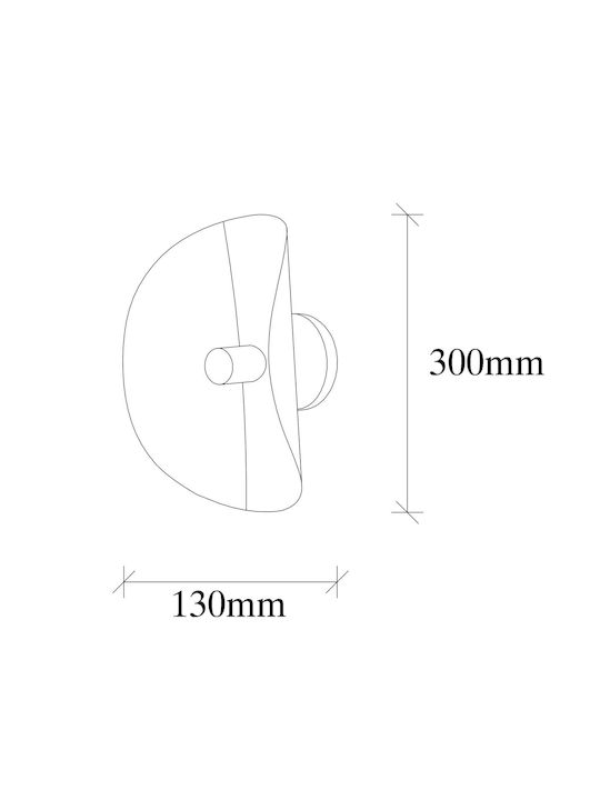 Asir Group Leuchte Wand mit Fassung E27 Gold 17cm
