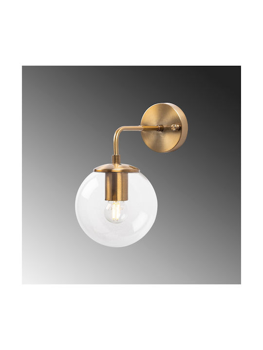 Opviq Lampă de Perete cu Bază de Bec E14 Auriu 15 cm