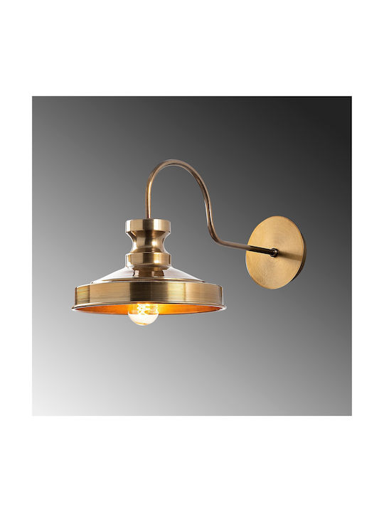 Opviq Berceste Lampa De Perete Cu Bază De Bec E27 Auriu 22cm
