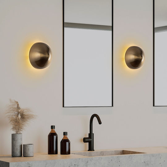 Opviq Wall Lamp with G9 Lamp Bulb Base Gold 20x16cm