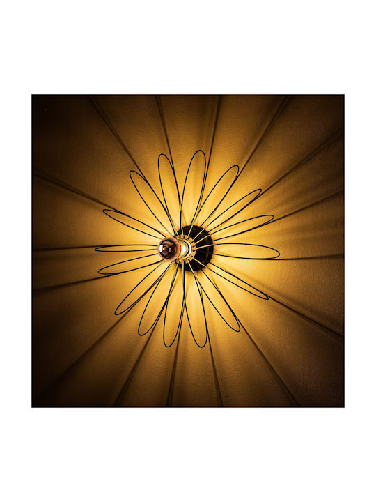 Opviq Hemdem Lumină de Perete cu Soclu E27 Negru 58cm