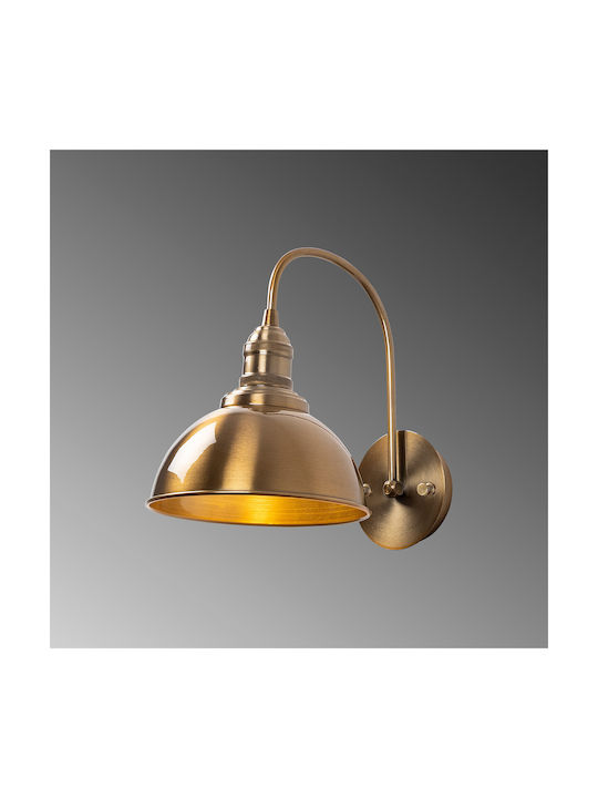 Opviq Lampă de Perete cu Bază de Bec E27 Auriu 27 cm