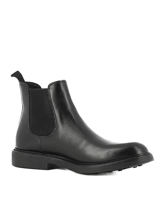 Lenard Leather Black Chelsea Boots
