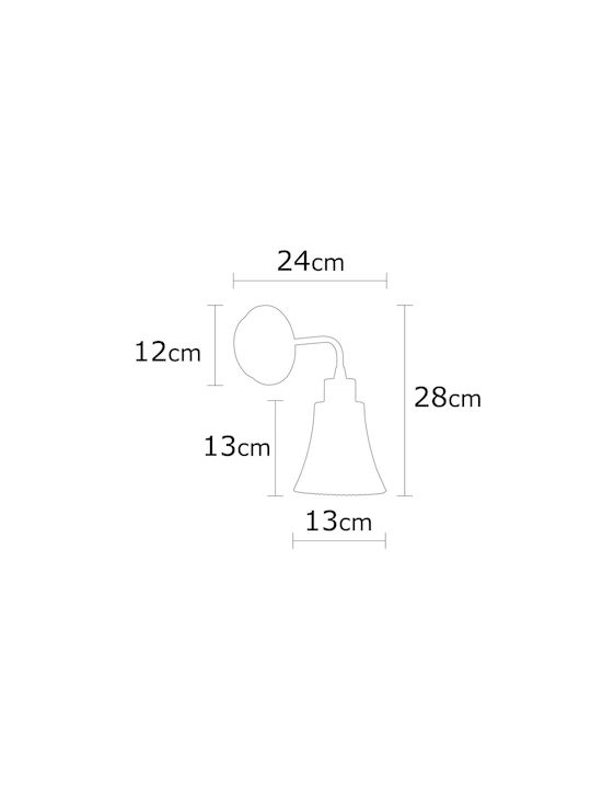 Opviq Lumină de Perete cu Soclu E27 Bej 13x28cm