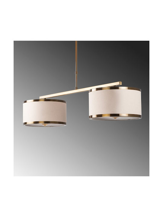 Opviq Beige Pendant Light Beige Rail with Socket E27 100x30x37cm