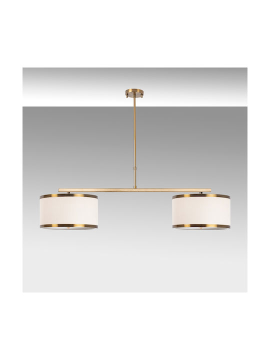 Opviq Beige Pendant Light Beige Rail with Socket E27 100x30x37cm