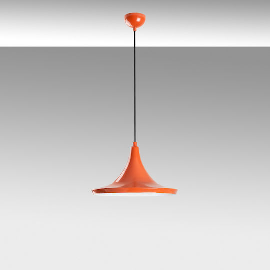 Opviq Orange Pendant Light Orange with Socket E27 30x30x117cm