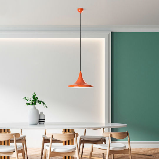 Opviq Orange Pendant Light Orange with Socket E27 30x30x117cm