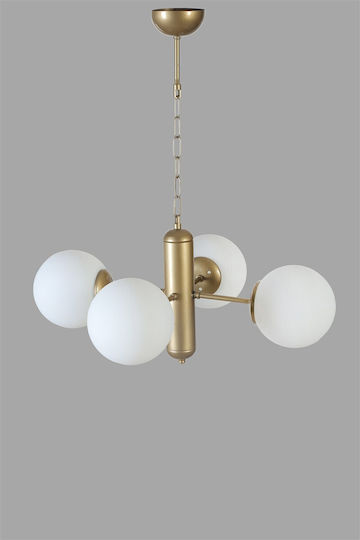 Opviq Bankok Pendant Light Yellow for 4 Bulbs E27 45x45x70cm