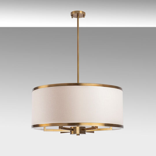 Opviq Cream Κρεμαστό Φωτιστικό Λευκό με Ντουί E27 60x60x83εκ.