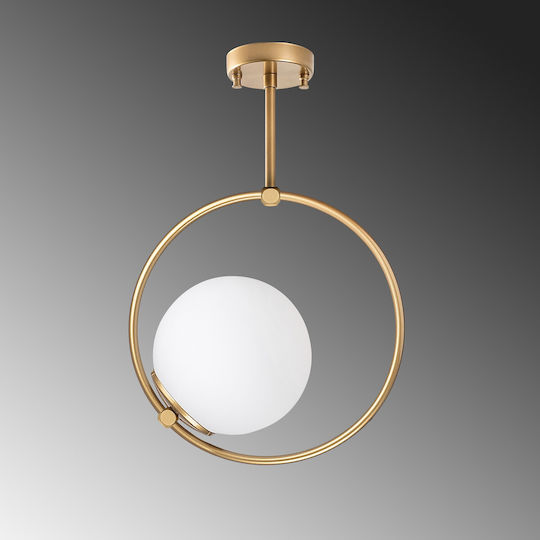 Opviq Dolunay Pendant Light Yellow with Socket E27 26x15x39cm