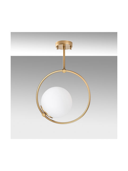 Opviq Dolunay Pendant Light Yellow with Socket E27 26x15x39cm