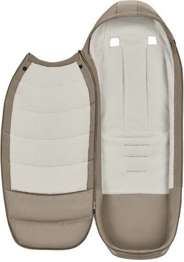 Cybex Platinum Waterproof Stroller Footmuff with Fleece Lining Cozy Beige