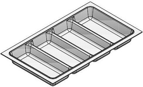 Agoform Besteckeinsatz für Schubladen Kunststoff 84x48cm Weiße