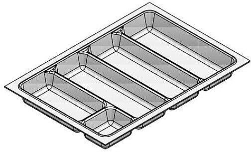 Agoform Besteckeinsatz für Schubladen Kunststoff 84x48cm Weiße