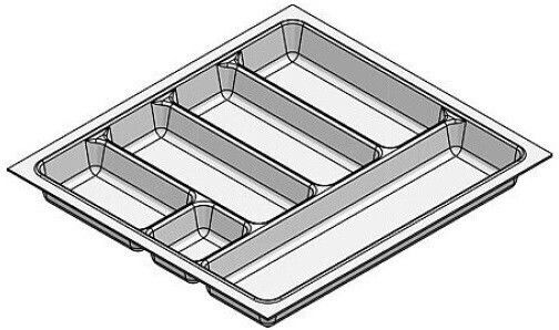 Agoform Besteckeinsatz für Schubladen Kunststoff 84x48cm Weiße