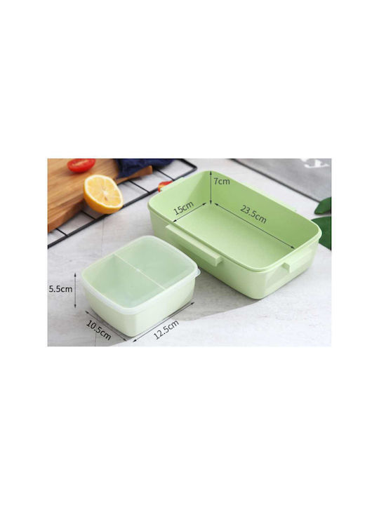 Bamboo Lunchbox Kunststoff Grün 2Stück