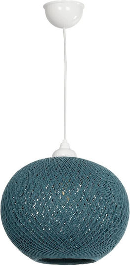 GloboStar Solei Pendant Light Turquoise Boho with Rope for Socket E27 30x30x35cm