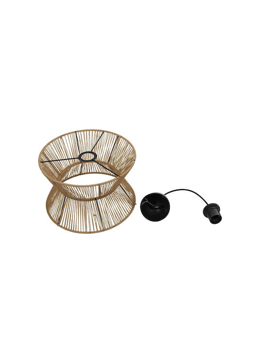 GloboStar Upcone Beige Boho Ceiling Light with Rope for E27 Socket 30x30x21cm