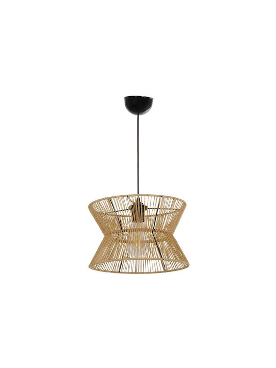 GloboStar Upcone Beige Boho Ceiling Light with Rope for E27 Socket 30x30x21cm