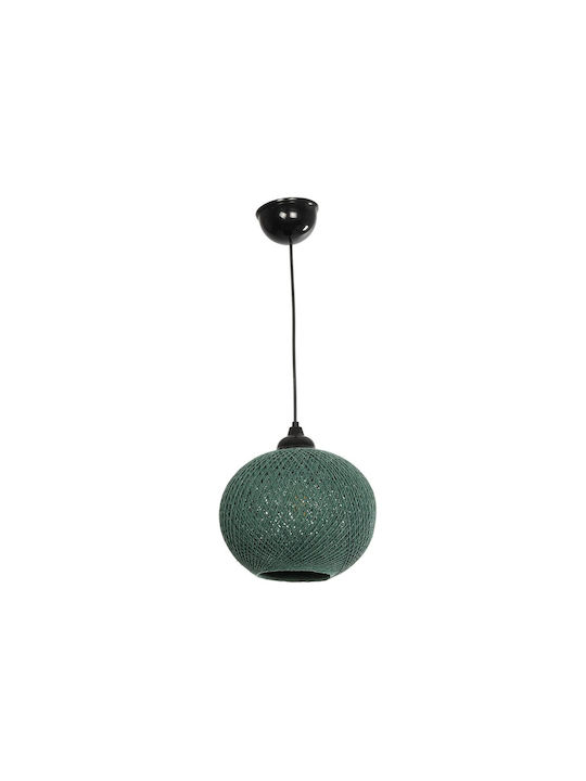 GloboStar Solei Pendant Light Green Boho with Rope for Socket E27 20x20x25cm
