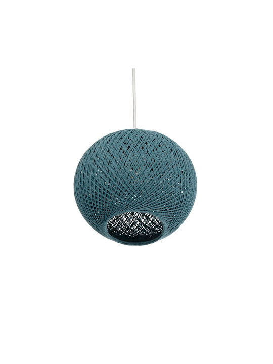 GloboStar Solei Pendant Light Turquoise Boho with Rope for Socket E27 20x20x25cm