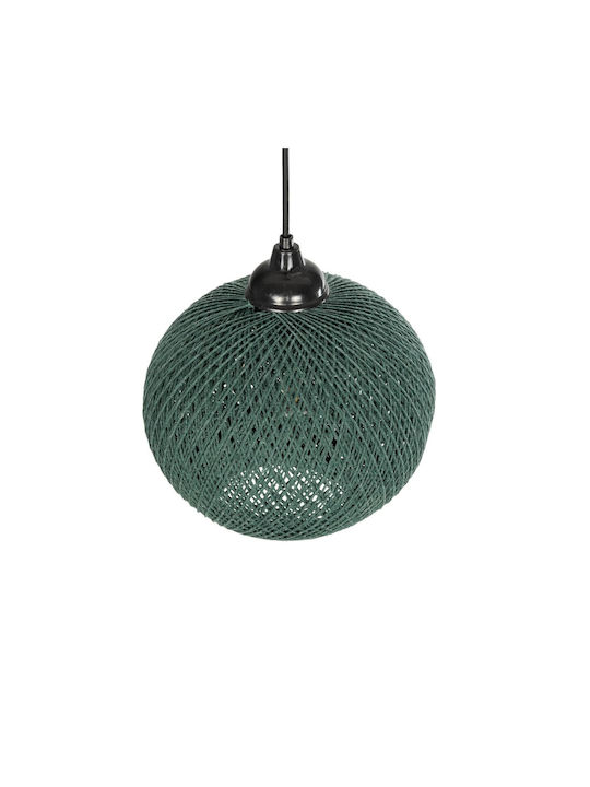 GloboStar Solei Pendant Light Green Boho with Rope for Socket E27 20x20x25cm