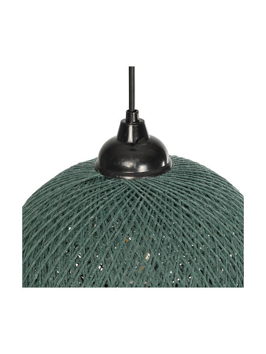 GloboStar Solei Pendant Light Green Boho with Rope for Socket E27 20x20x25cm