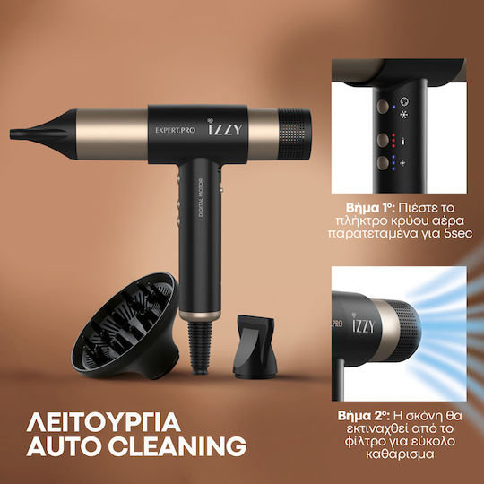 Izzy Ionic Professional Hair Dryer with Diffuser 2000W