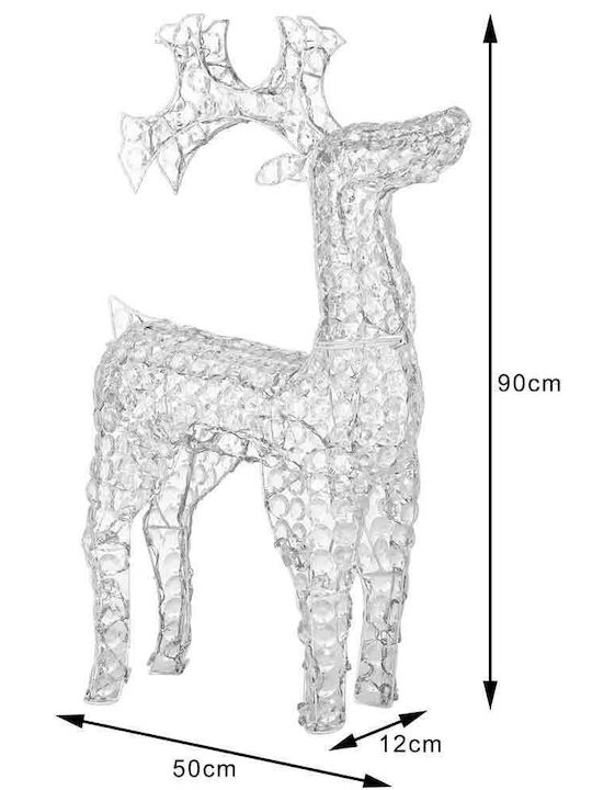 Bakaji Bakaji Rena Natalitsa Illuminated 3D Acrylic Crystals 200 LED Warm White H 90 cm