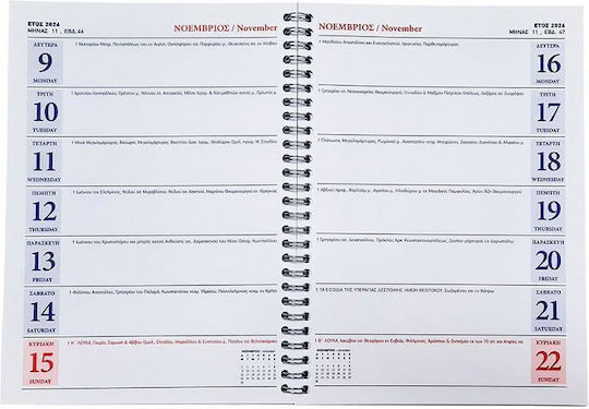 Weekly Two-Year Diary 2026-2027 Spiral 17x24