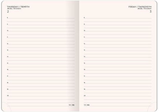 The Writing Fields Softline Daily Diary 16.6x23.8 Blue 20.02002 2026