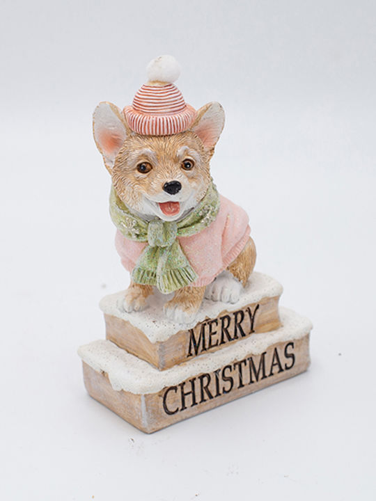 Eurolamp Christmas Plastic Figure Doggy Pink Length 7.5cm