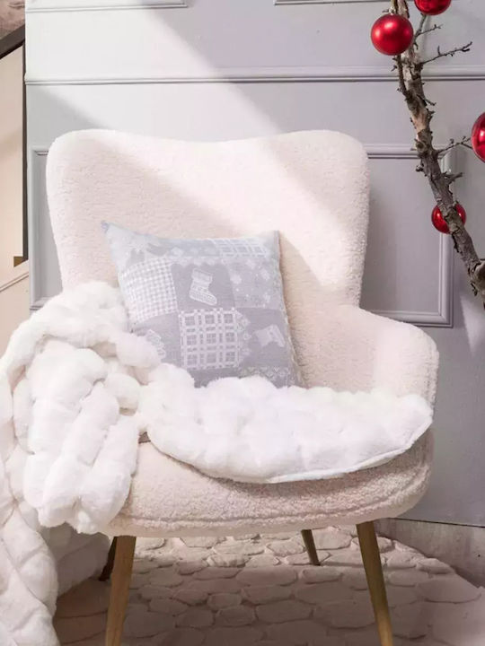 Teoran Christmas Decorative Square Pillowcase Gray 65x65cm