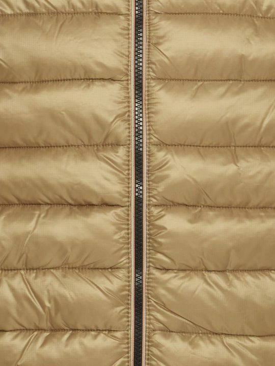 Ärmellos Jacke Beige/Gold