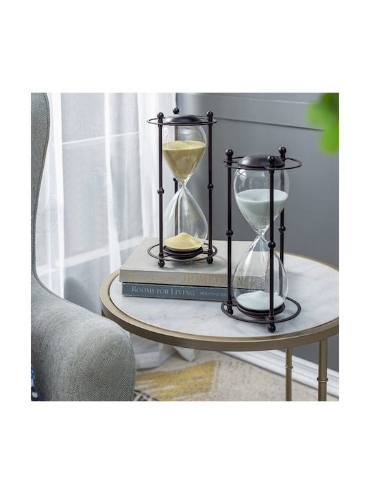 Artekko Office Hourglass Decoration from Metallic 15.8x15.8x33cm in Black color
