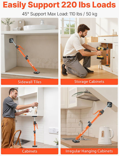 Vevor Adjustable Support Pole for Cabinets 48-75 cm Set 2 Pieces Zxkscg185295zo7g3001v0