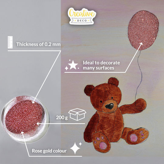 Creative Κόλλα Glitter Ροζ 200gr