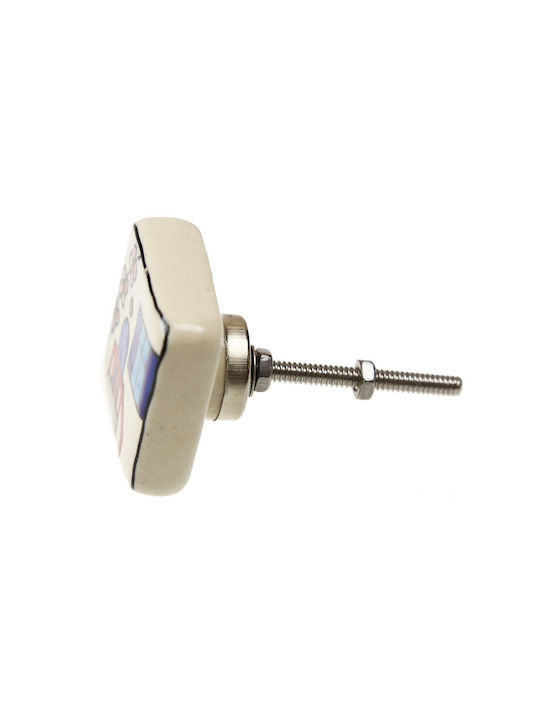 Buton Ceramic Grecia 4x4cm Bugambilia