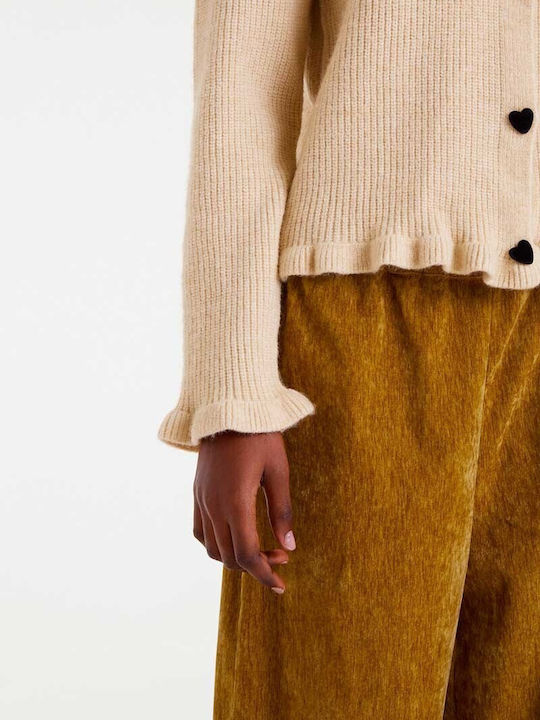 Γυναικεία Πλεκτή Ζακέτα Beige, Off White