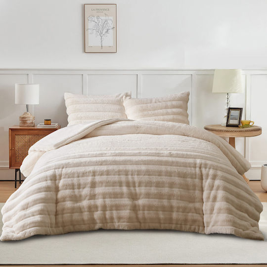 Liolios Home Duvet Cover Semi-double 180x240cm Volcano Taupe
