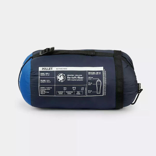 Millet Active 600g Sleeping Bag Summer Sleeping Bag Zipper Left G Mic1168-n8599l Azur Blue