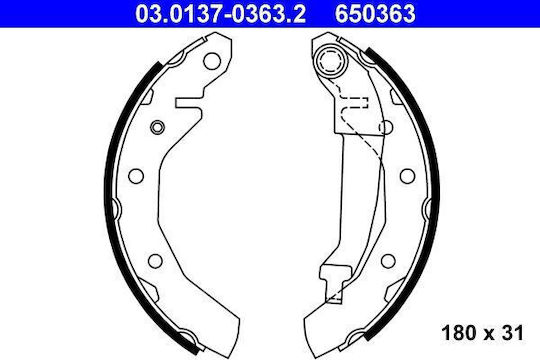 Set Brake Shoes Chevrolet Matiz M200 M250 Ate 03013703632