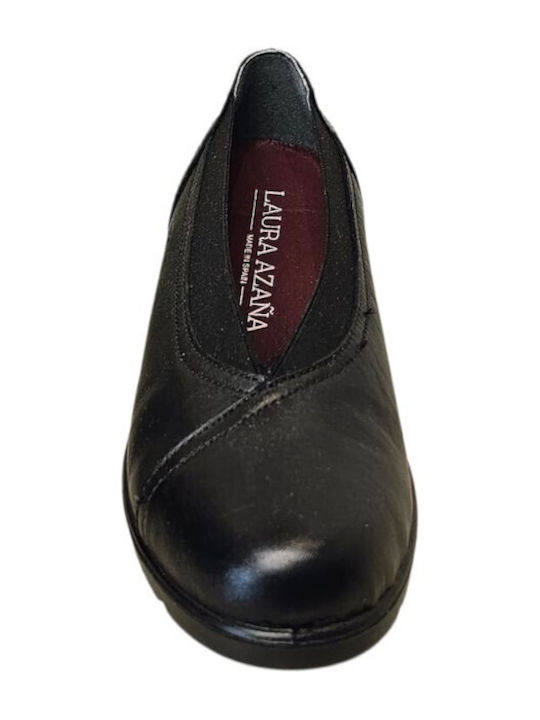Leder Damen Mokassins in Schwarz Farbe
