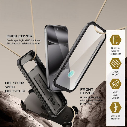 Supcase Unicorn Beetle Pro Back Cover Σιλικόνης 2mm Μαύρο (Google Pixel 10 Pro XL)