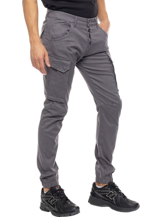 Cover Trousers Cargo Elastic in Loose Fit Grey