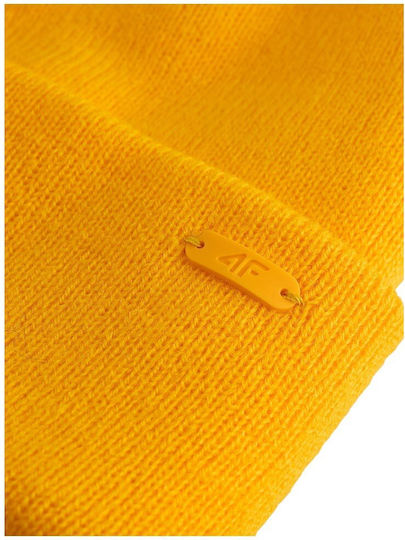 Beanie Männer Beanie Gestrickt in Gelb Farbe