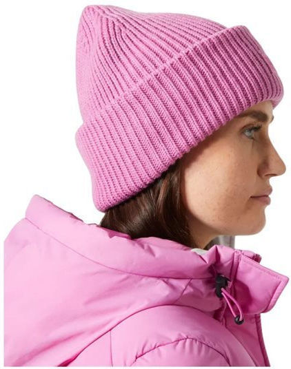 Beanie Unisex Σκούφος με Rib Πλέξη σε Ροζ χρώμα