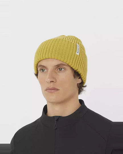 Beanie Unisex Beanie Gestrickt in Gelb Farbe