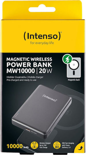 Intenso Mw MagSafe Външна Батерия 10000mAh с USB-C Изходен Порт Сива